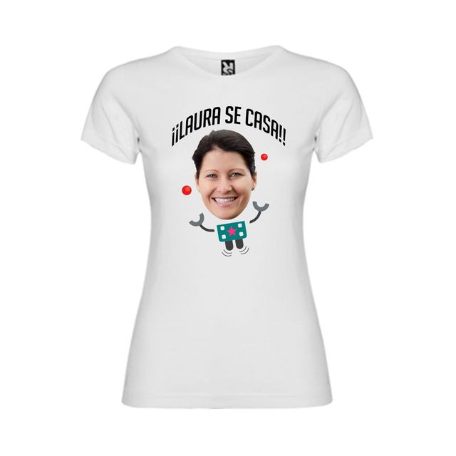 camiseta blanca con diseño de despedida de soltera